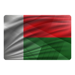 National flag of Madagascar in modern design style.
