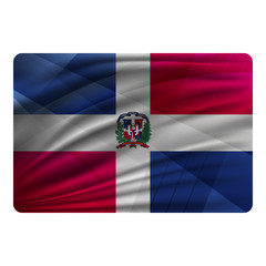 National flag of Dominican republic in modern design style.