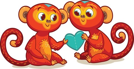 Little monkey cartoon