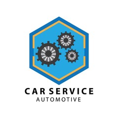 car service logo, vector illustration