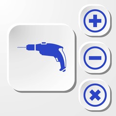 drill icon stock vector illustration flat design