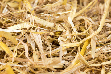 Close up of good quality straw bedding.