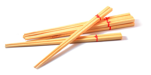 chopsticks isolated on white background.