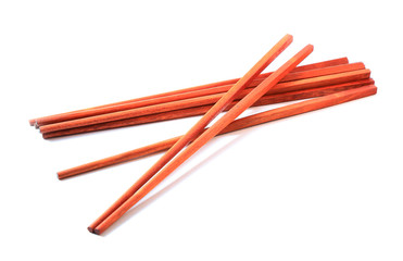 chopsticks isolated on white background.