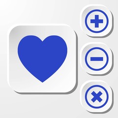 heart icon stock vector illustration flat design