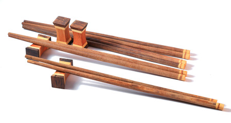 chopsticks isolated on white background.