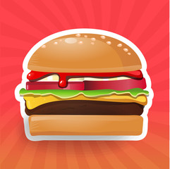 Burger vector illustration