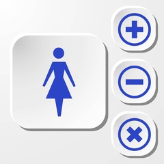 woman icon stock vector illustration flat design
