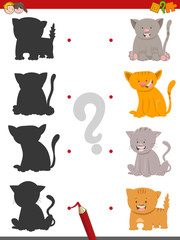 Fototapeta na wymiar shadow game with kittens