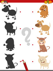 shadow game with puppies