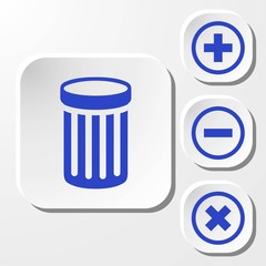 trash bin icon stock vector illustration flat design