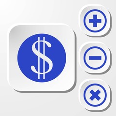 money icon stock vector illustration flat design