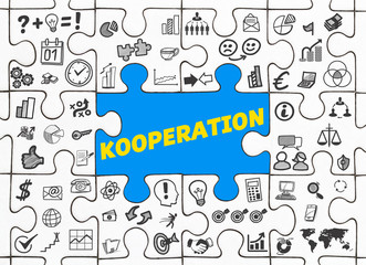 Kooperation / Puzzle mit Symbole