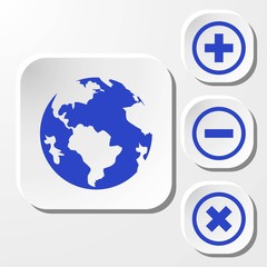 Earth icon stock vector illustration flat design