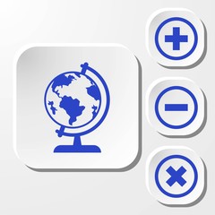 Earth globe icon stock vector illustration flat design