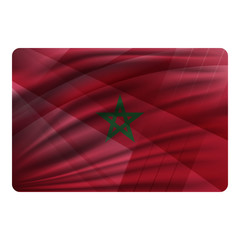 National flag of Morocco in modern design style.
