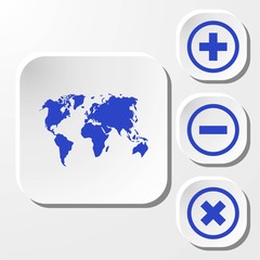 world map icon stock vector illustration flat design