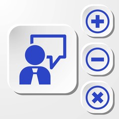 speaking of people, the chat icon stock vector illustration