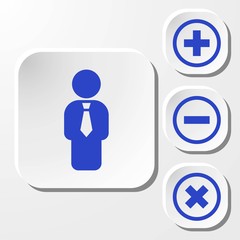 Man icon stock vector illustration flat design