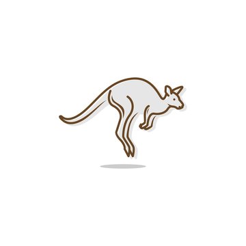 kangaroo jump vector