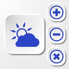 cloud covers the sun icon stock vector illustration flat design