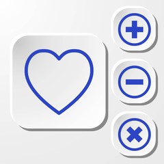 heart icon stock vector illustration flat design