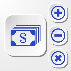 dollar money icon stock vector illustration flat design