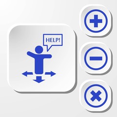 help icon stock vector illustration flat design