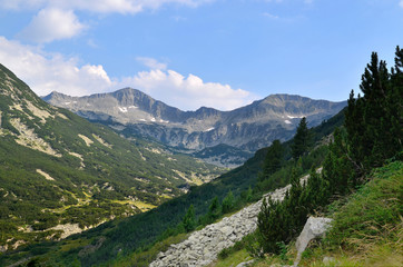 Fototapeta na wymiar Banderishki Chukar and Spanopolski Chukar peaks, Pirin Mountains, Bulgaria