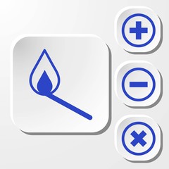 match icon, vector illustration. Flat design style