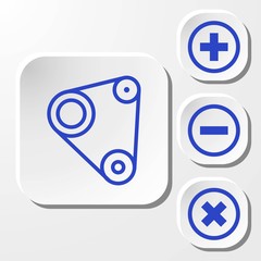 Timing belt icon stock vector illustration flat design