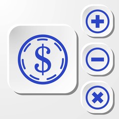 dollar money icon stock vector illustration flat design