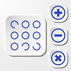 buttons of the program icon stock vector illustration flat design