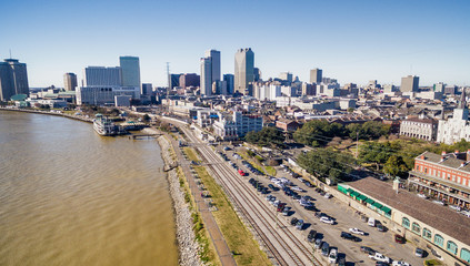 Aerial view of New Orleans skyline, Louisiana
