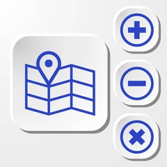 navigation map icon stock vector illustration flat design