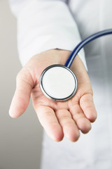 Medical background doctor with stethoscope 