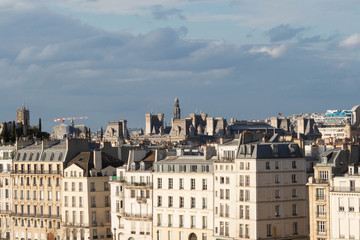 Fototapeta na wymiar The view on parisian houses, Paris, France.