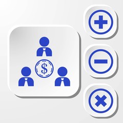 Business people team crowdy walk silhouette concept businesspeople group human resources over world map background vector icon