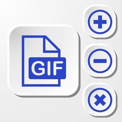 gif icon stock vector illustration flat design