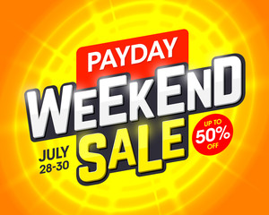 Naklejka na ściany i meble Payday Weekend Sale banner design template