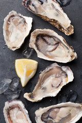 Oysters and lemon