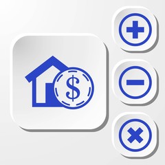 money home dollar icon stock vector illustration flat design