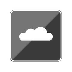 App Button schwarz reflektierend Wolke