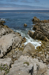 Looking down on the rocks