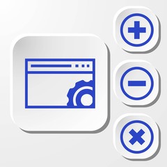 your browser settings icon stock vector illustration flat design