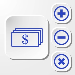 dollar money icon stock vector illustration flat design