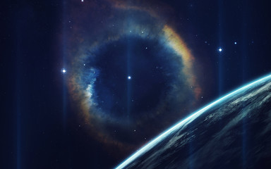 Cosmic art, science fiction wallpaper. Beauty of deep space. Billions of galaxies in the universe....