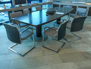 Chairs near a meeting room table