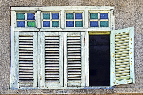 open vintage window