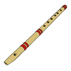 Classic wooden simple flute